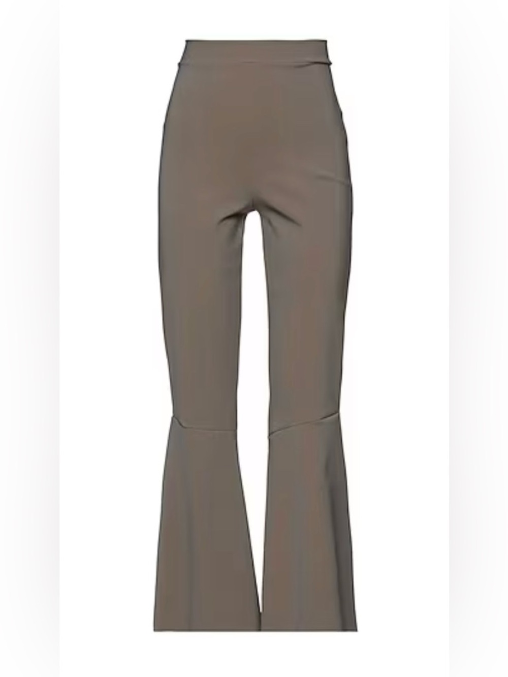 BNWT Chiara Boni La Petite Robe taupe Khaki Flare High-Waist Stretch Pants 40/4